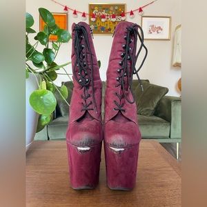 HEAVILY USED Pleaser Flamingo-1020FS- size 12